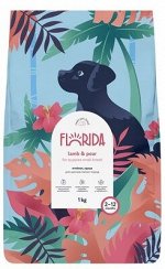 Сухой корм Florida для щенков малых пород с ягненком и грушей . 1 кг .Супер премиум. Россия