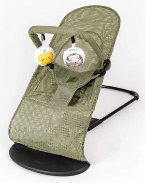 Детский шезлонг Amarobaby, Baby time, зеленый