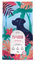 Сухой корм Florida для щенков средних пород с ягненком и грушей . 3 кг .Супер премиум. Россия