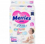 Подгузники Merries, размер М от 6 до 11 кг, 64 шт