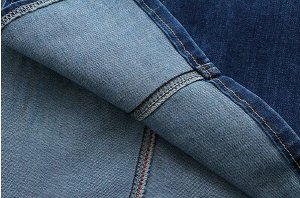 Юбка-миди джинсовая с разрезом, синий