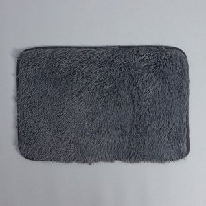 Коврик для ванной Доляна «Пушистик», 40x60 см, цвет серый