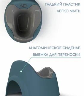 Горшок детский AMAROBABY Bonny, бирюзовый