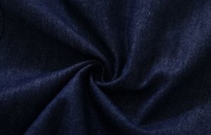 Юбка трапециевидная из легкой джинсы на резинке, синий