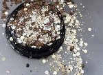 Микс шестигранников &quot;Белое золото&quot;