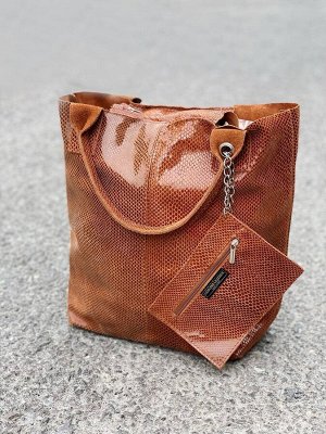 Сумка-шоппер PELLE - Shopper Serpiente CUERO