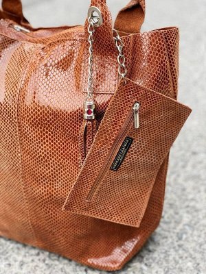 Сумка-шоппер PELLE - Shopper Serpiente CUERO
