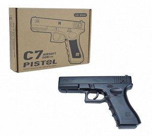 Airsoft Gun. Пистолет металл. C7 "Lock" (инстр-мишень)19.5х3.8х13 см (фикс.цена) арт.ПК100002593