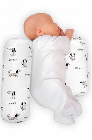 Подушка (валик-позиционер для боковой поддержки) Amarobaby Nature Anatomy с лузгой гречихи (Собачки)