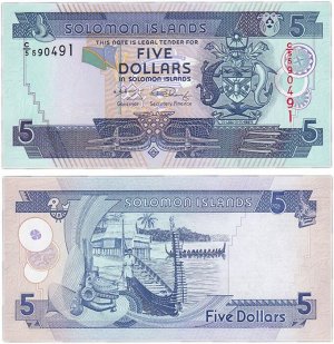 К36 5 долларов Соломоновы острова 2008
