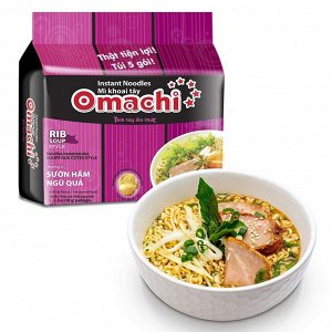 Лапша OMACHI, вкус свинины, 5 штук.