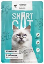 Влажный корм Smart Cat Паучи для взрослых кошек и котят кусочки лосося в нежном соусе . 0.085 кг. Россия