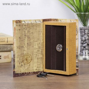 Сейф-книга дерево шёлк ""Панорама Парижа"" 17х11х5 см