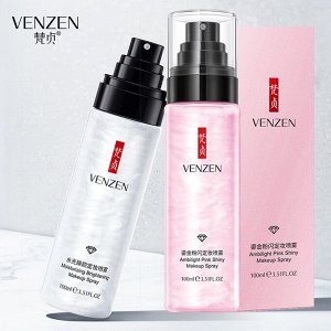 Косметика  Китай Спрей мерцающий для сияния кожи VENZEN (Veze), 100 мл. РОЗОВЫЙ