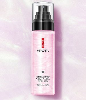 Косметика  Китай Спрей мерцающий для сияния кожи VENZEN (Veze), 100 мл. РОЗОВЫЙ