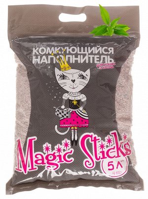 Комкующийся наполнитель для туалета кошек и котов "ЗооДом "Magic Sticks", 5 л/4 кг, зелёный чай (1/4