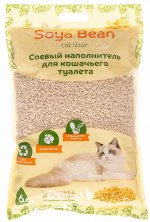 Соевый наполнитель для кошачьего туалета &quot;ЗооДом &quot;Soya Bean&quot;, 6 л/2,5 кг, без запаха (1/6)