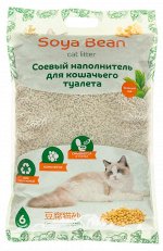 Соевый наполнитель для кошачьего туалета &quot;ЗооДом &quot;Soya Bean&quot;, 6 л/2,5 кг, зелёный чай (1/6)