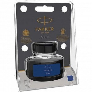 Чернила д/перьевой ручки Parker Bottle Quink, синие темные, 57мл, флакон блистере 1950381