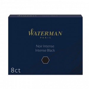 Набор картриджей д/перьевой ручки 8шт Waterman Standard, черные, блистер S0110850