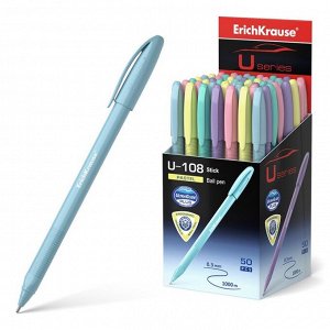 Ручка шариковая ErichKrause U-108 Pastel Stick 1.0, Ultra Glide, цвет чернил синий 9521753