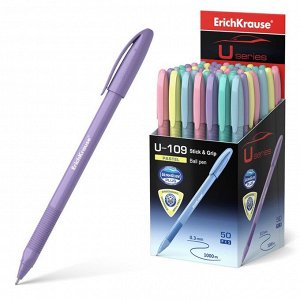 Ручка шариковая ErichKrause U-109 Pastel Stick&Grip 1.0, Ultra Glide, цвет чернил синий 9521756