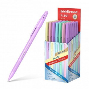 Ручка шариковая ErichKrause R-301 Pastel Stick, узел 0.7 мм, чернила синие 9521484