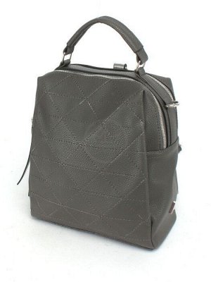 Рюкзак жен искусственная кожа ADEL-195/3в/ММ,   (рюкзак change), 2отд+карм/перег,  серый тем флотер  251337