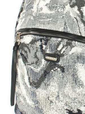Рюкзак жен текстиль+иск/кожа DJ-6930-3 BLACK,  1отд,  4внеш+2внут/карм,  черный 252538