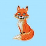 Термоаппликация «Лиса», 7,4 ? 12,3 см, цвет оранжевый
