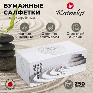 Салфетки бумажные Кайнеко СПА, 2х сл.,лист 180*200мм, 250шт. (Kaineko SPA Tissue Paper) арт.3245