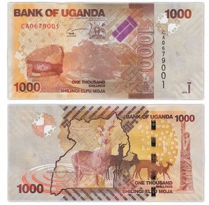 К97 1000 шиллингов Уганда 2015