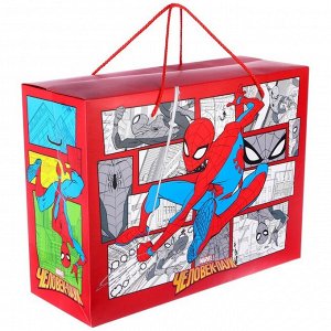 Пакет-коробка, 40 х 30 х 15 см, Человек-паук