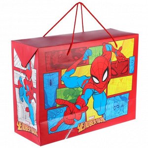 Пакет-коробка, Человек-паук, 40 х 30 х 15 см