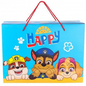 Пакет-коробка, "Happy", Щенячий патруль, 40х30х15 см