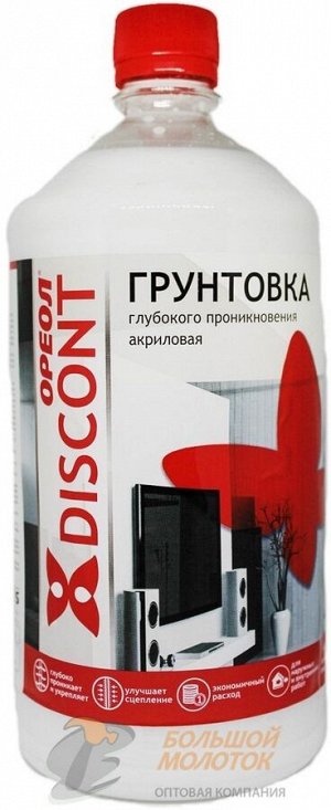 Грунтовка ВД Ореол 1 кг полиакрил, внутр./наруж. работы