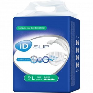 Подгузники для взрослых iD Slip, размер L, 10 шт.
