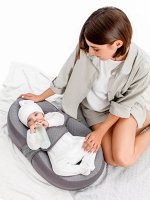 Матрас-кокон AmaroBaby для позиционирования с эффектом памяти, Premium Form Sky, серый