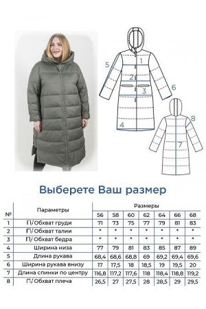 Пальто Цвет:
зеленый
Состав:
верх: 100% полиэстер
подкладка:
100% полиэстер
утеплитель:
100% полиэстер
(250г/м2)
Длина изделия:
114 см
Размер модели:
56
Рост модели:
175 см
Стильное пальто прямого сил