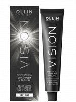 OLLIN VISION Крем-краска (черный) без окислителя для бровей и ресниц
