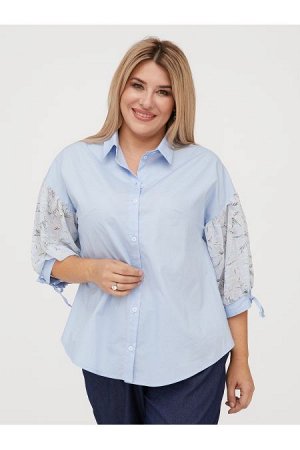Блузка Цвет:
голубой
Состав:
70%Хлопок 27%Нейлон 3%Спандекс
Длина изделия:
76 см
Размер модели:
54
Рост модели:
174 см
Женственная блузка свободного силуэта из комбинированных тканей нежных оттенков. 