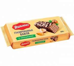 Вафли «Глазированные с орешками», 200 г