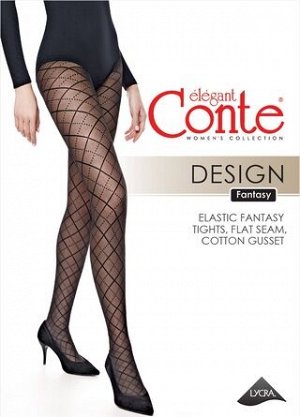 CONTE Design Колготки с рисунком «ромбы» и эффектом сетки