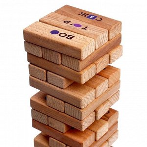 Настольная игра дженга «Башня с ребусами» из 54 элементов