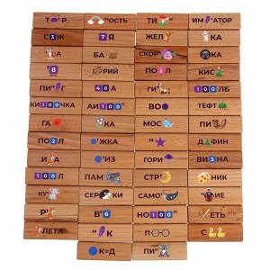Настольная игра дженга «Башня с ребусами» из 54 элементов