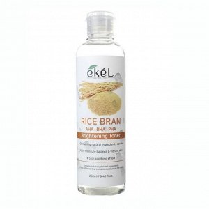 Ekel Тонер для лица с экстрактом риса и АНА-ВНА-РНА кислотами / Brightening Toner Rice Bran, 250 мл