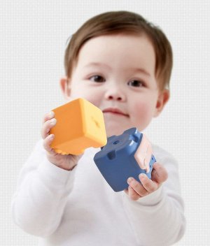 Набор для купания, игрушки для ванной, кубики домашние зверята, 6шт.