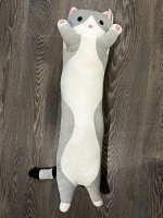Котик-обнимашка для сна. Серый