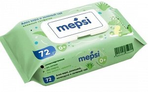 Влажные салфетки GENTLE CARE алое вера детские MEPSI 72 шт.