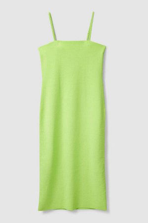 Светло-зеленое платье миди-туб